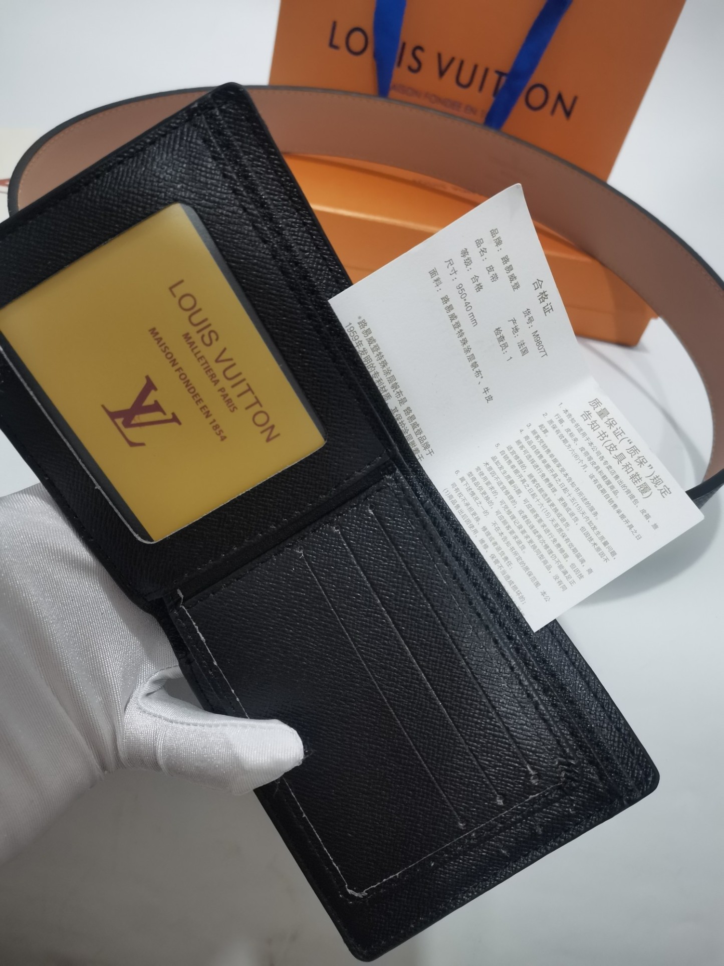 3-color belt buckle + wallet printed letter belt - Image 9