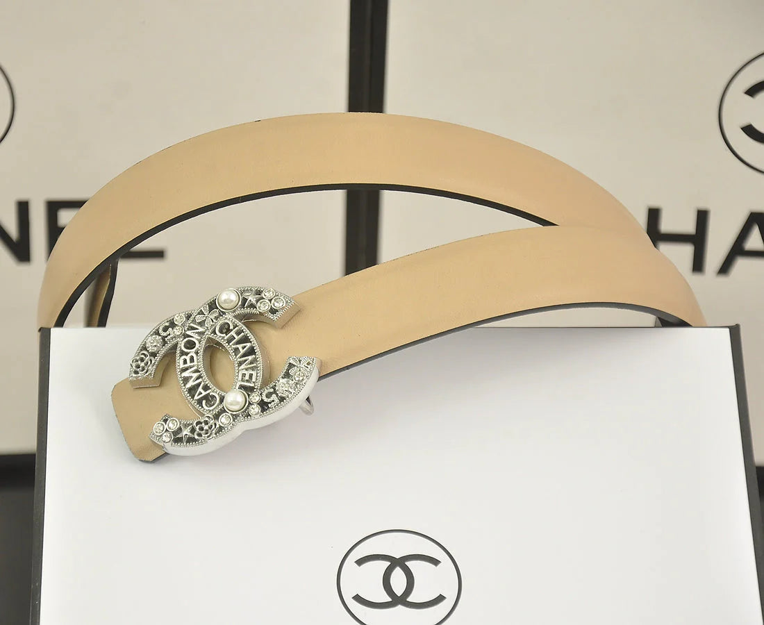 6 color rhinestone pearl letter belt - Image 9