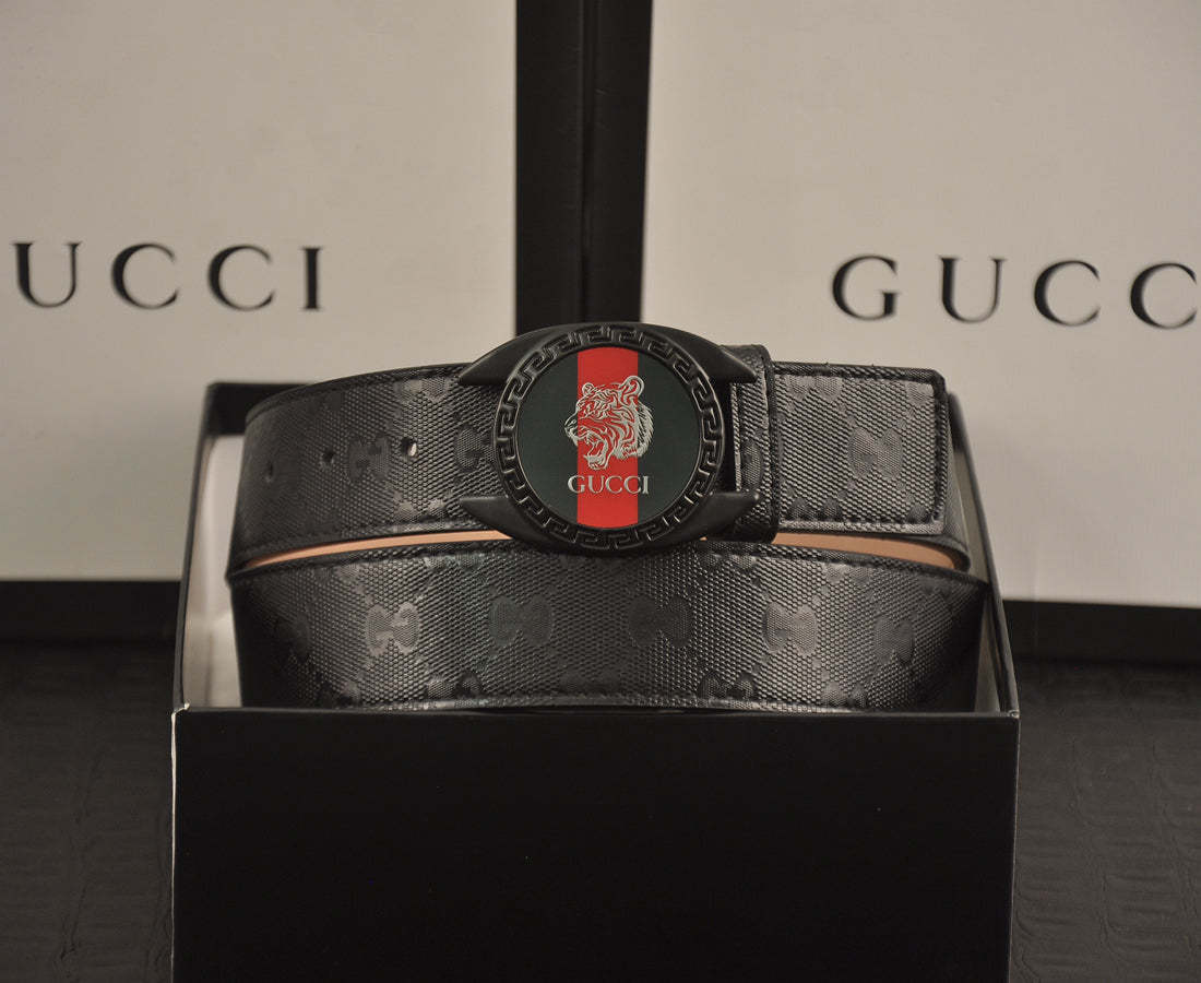 2 Colors printed letter leather belt - Image 4