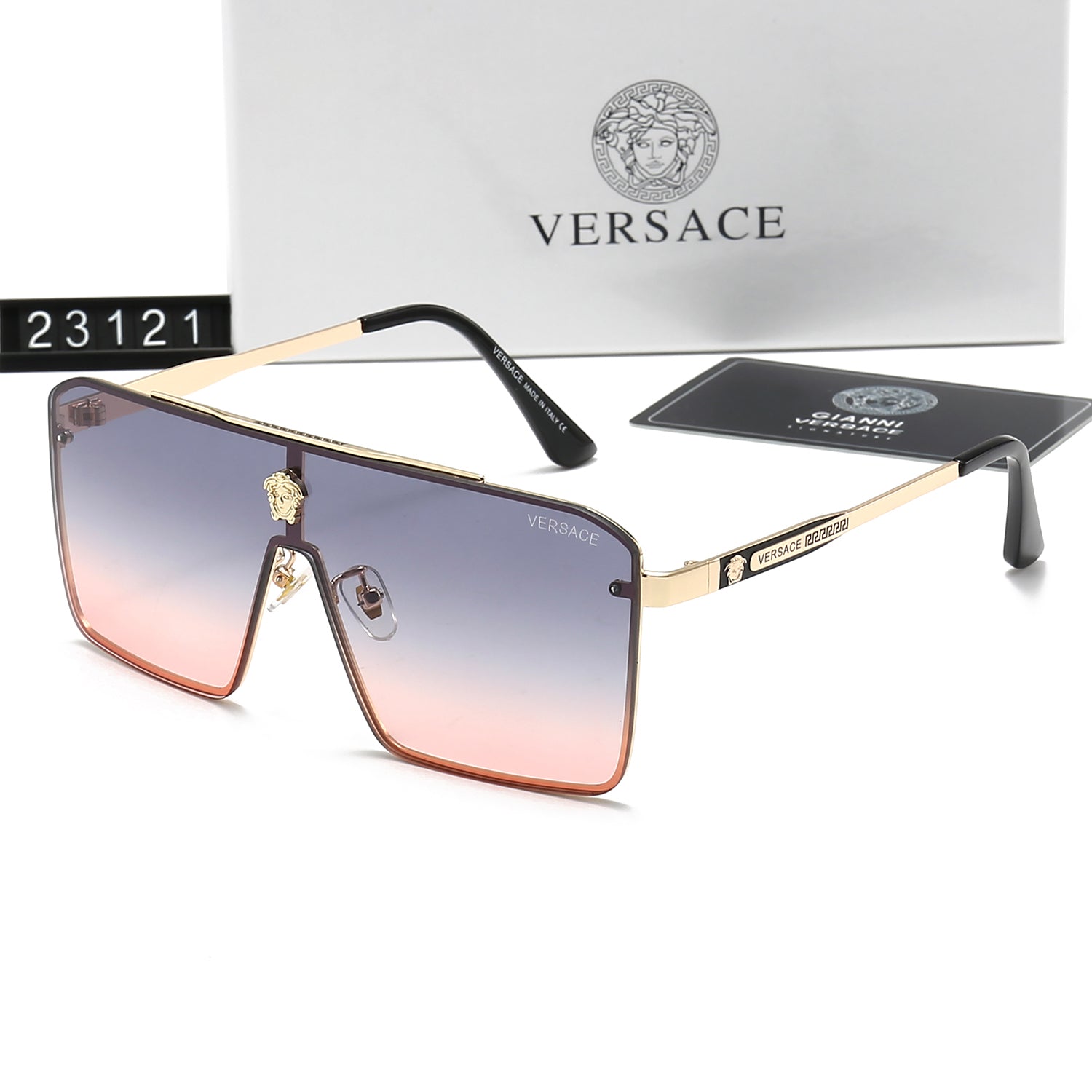 Retro Metal Letter Sunglasses 23121 - Image 7