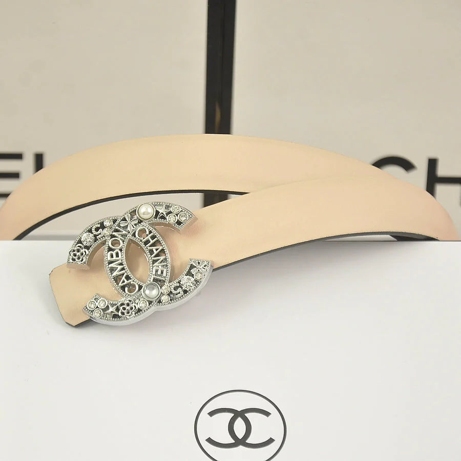 6 color rhinestone pearl letter belt - Image 8