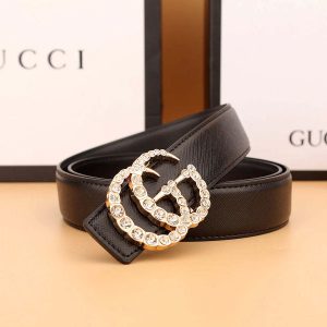 2 Styles Luxurious Double G Rhinestone Belt