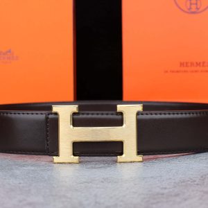 2 Colors Classic Alphabet Buckle Leather Belt