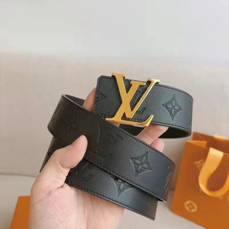 2 Colors printed letter leather belt - Image 4
