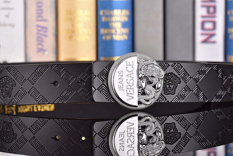 2 Colors printed letter leather belt - Image 4