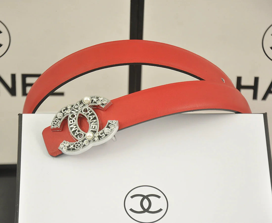 6 color rhinestone pearl letter belt - Image 11