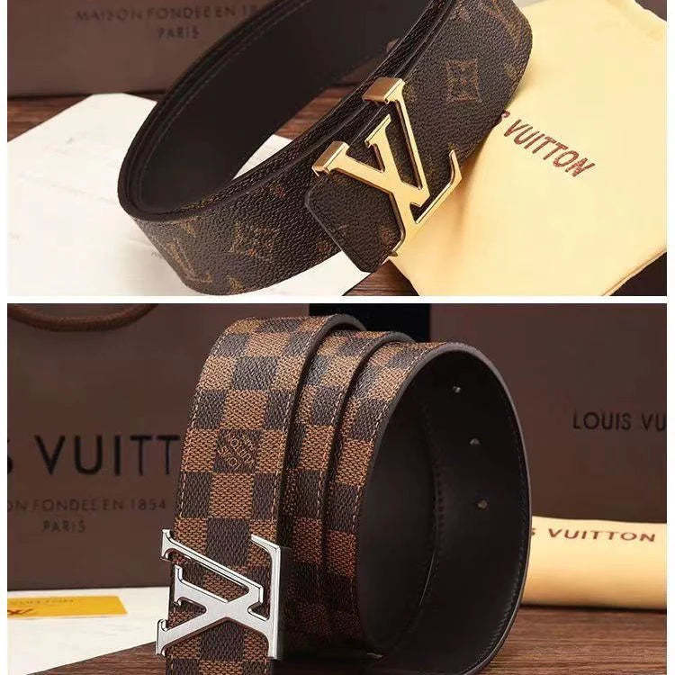 3 Colors printed letter leather belt - Image 6