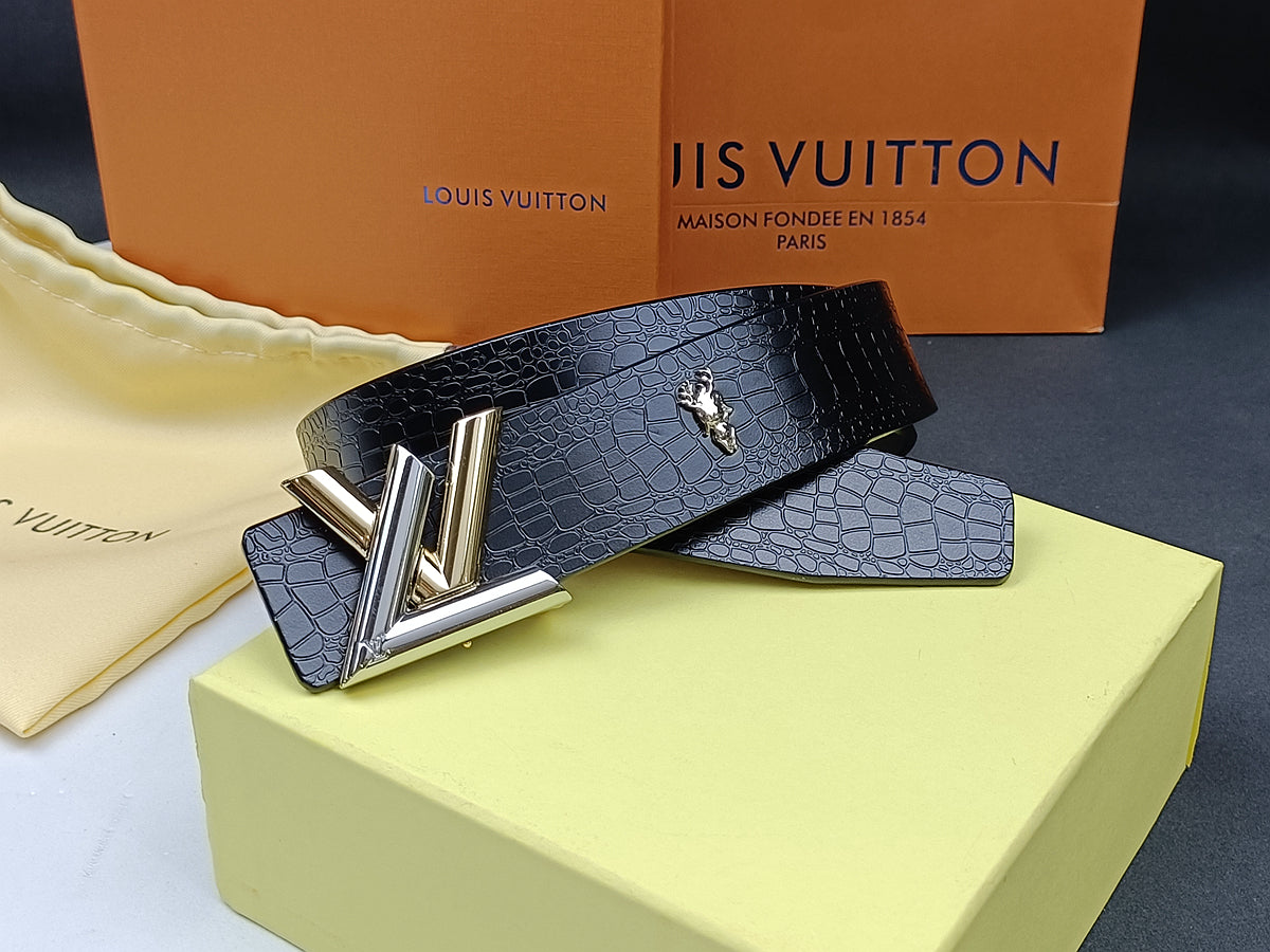 3 Colors printed letter leather belt - Image 5