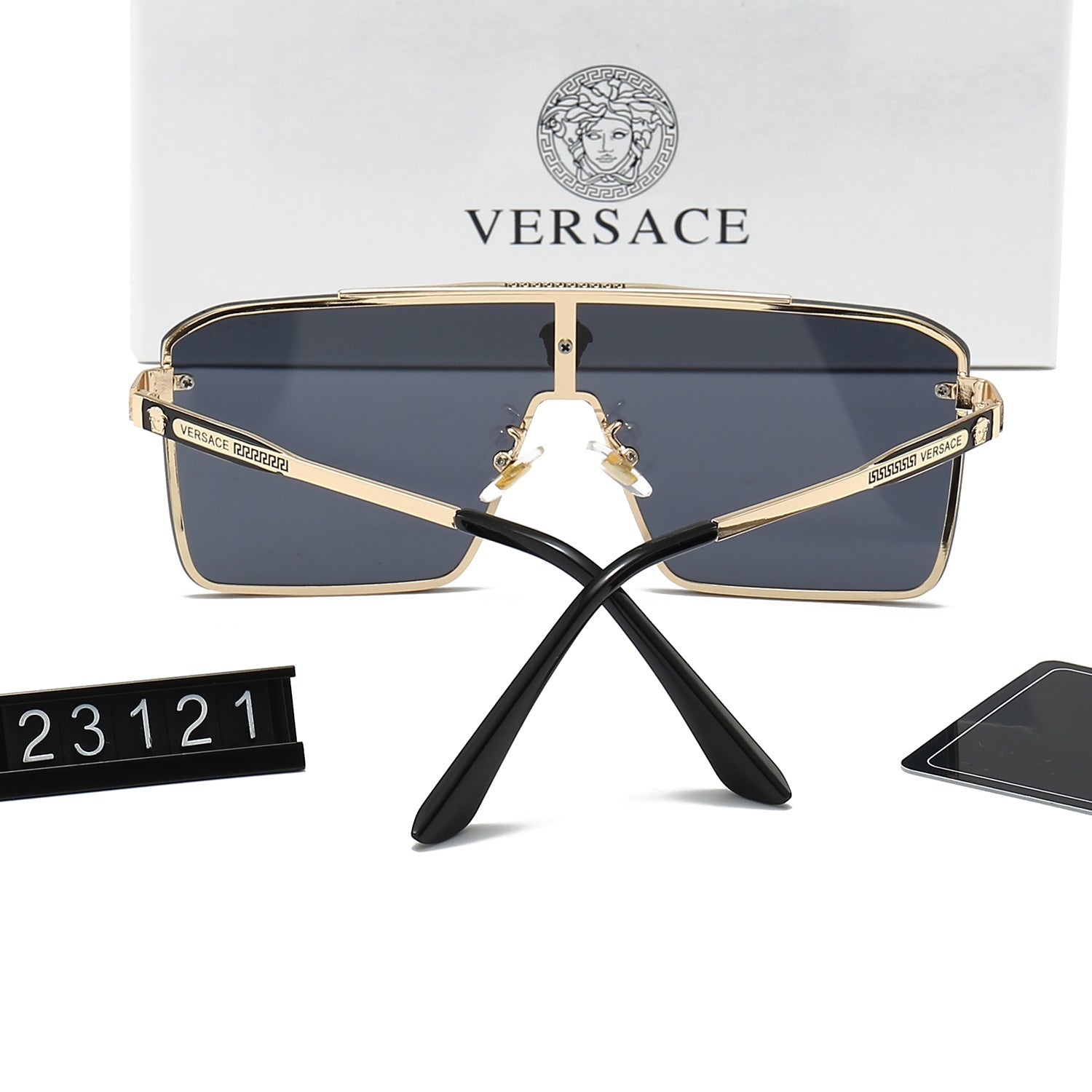 Retro Metal Letter Sunglasses 23121 - Image 9