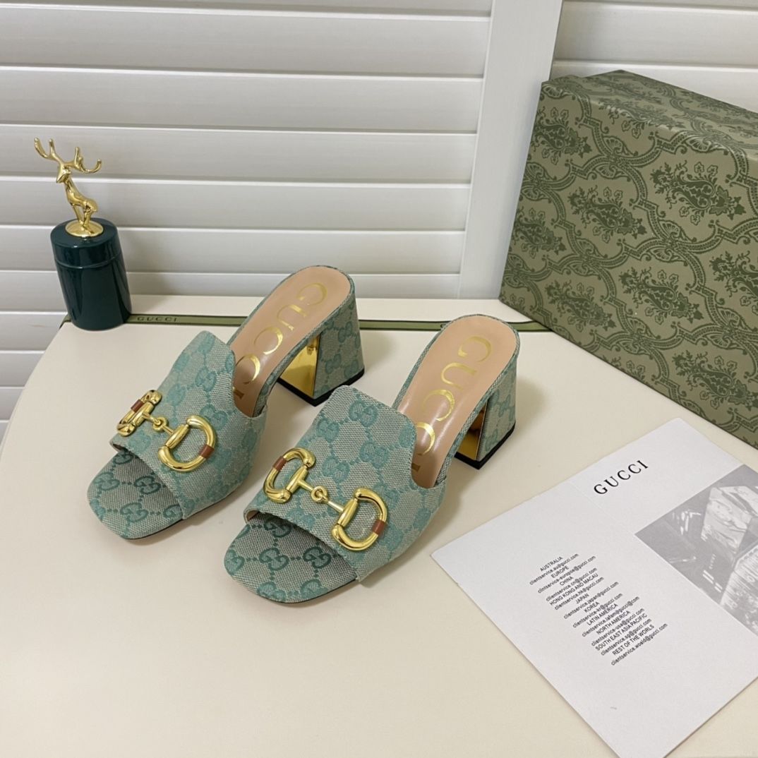 Vintage Horsebit High Heel Slippers - Image 3