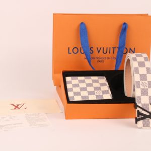 3-color belt buckle + wallet  printed letter belt