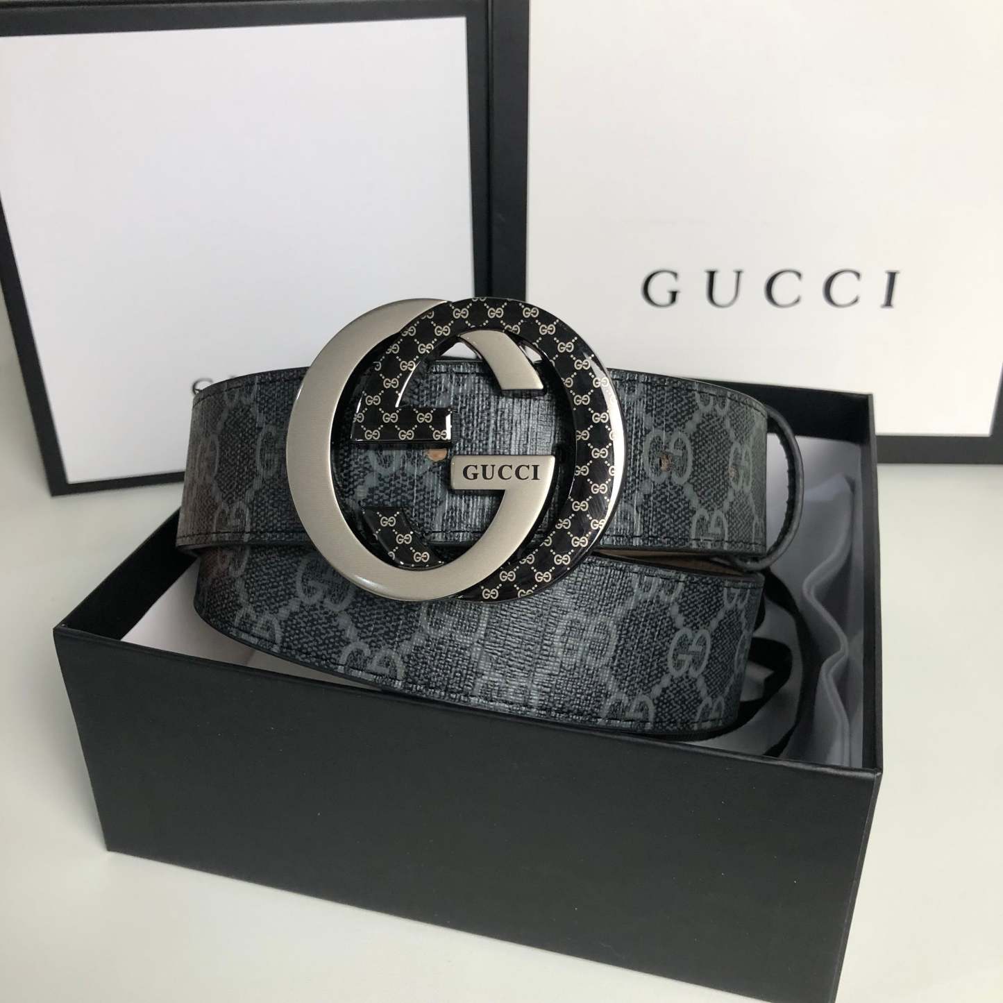 3 Colors printed letter leather belt - Image 11