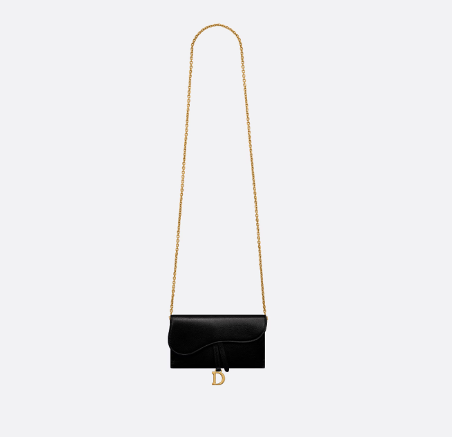D Saddle Wallet in Goatskin Queen Mint - Image 9