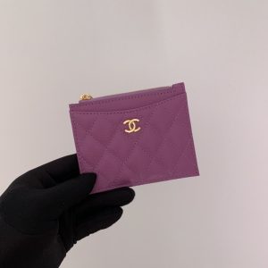 cc Flat Card Holder Purple Bag For Women 11.5cm/4.5in