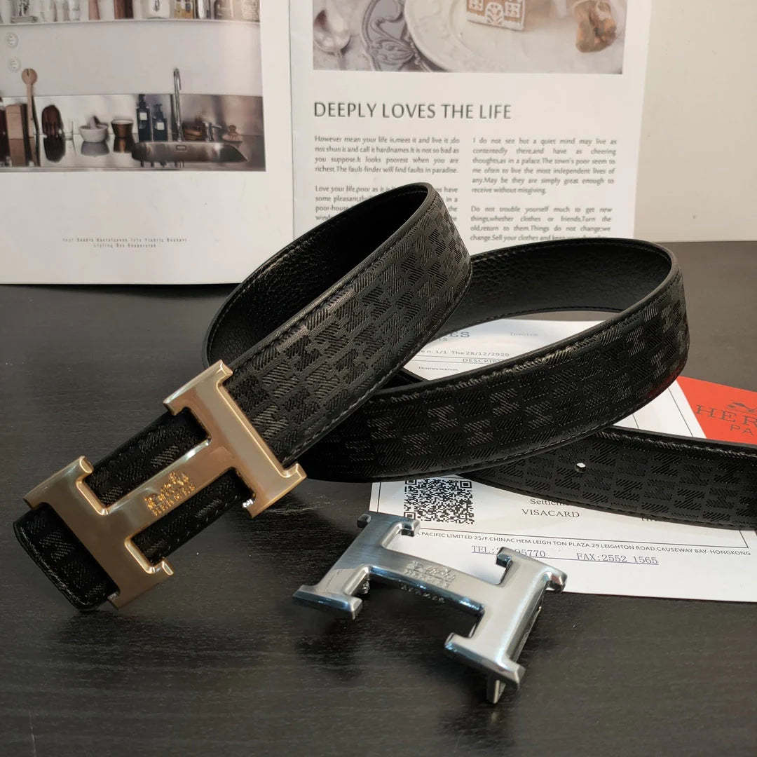 2 Colors printed leather belt - Image 5