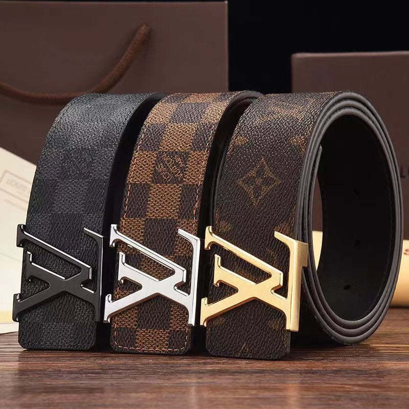 3 Colors printed letter leather belt - Image 7