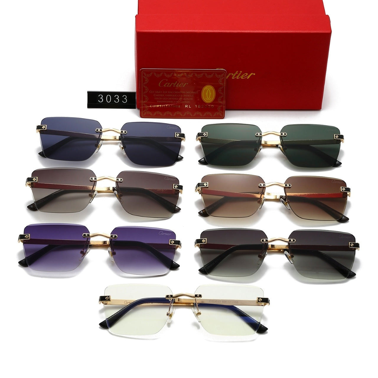 Fashion hot 7 color sunglasses 3033 - Image 2