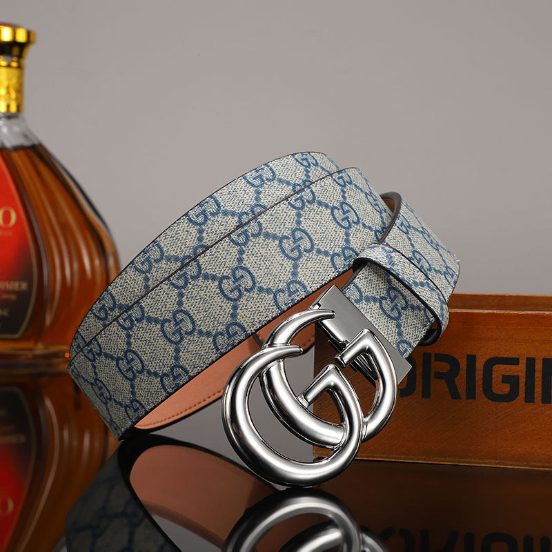 3 Colors printed letter leather belt - Image 9