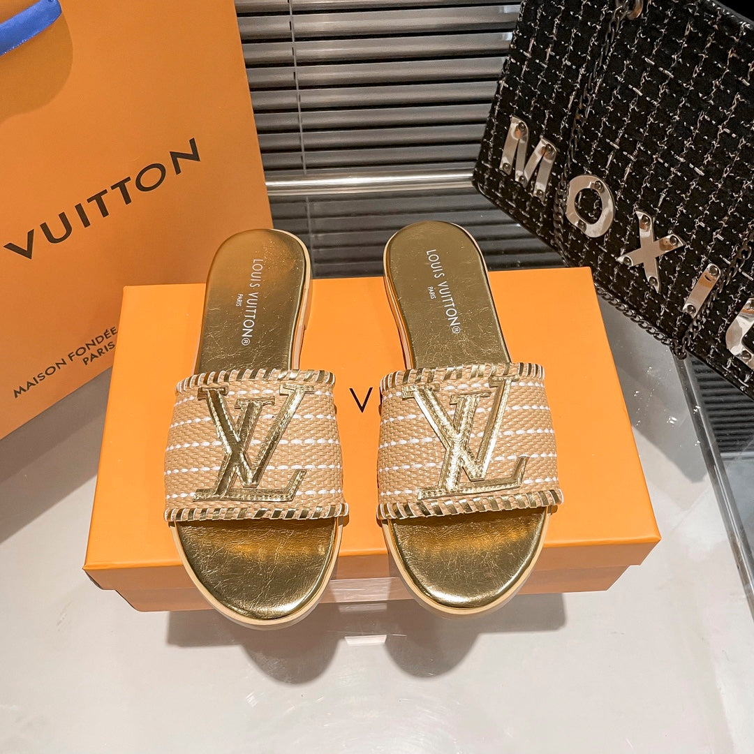 Woven Leather Flat Slippers - Image 4