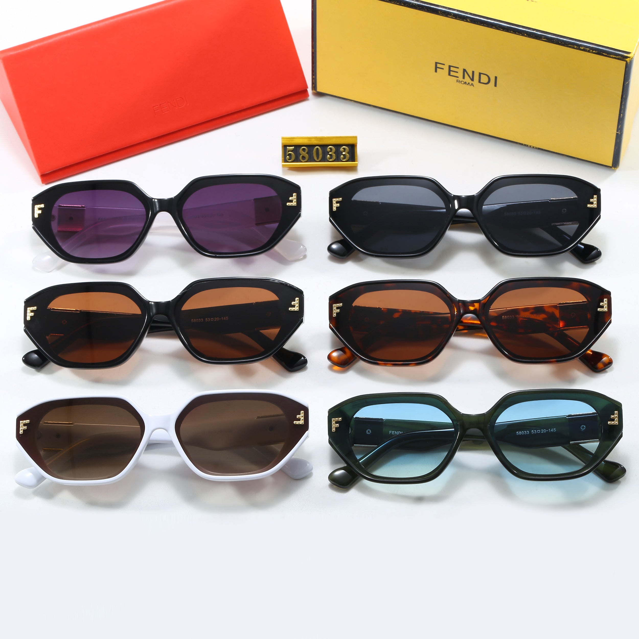 Hexagonal Cat Eye Sunglasses 58033 - Image 2