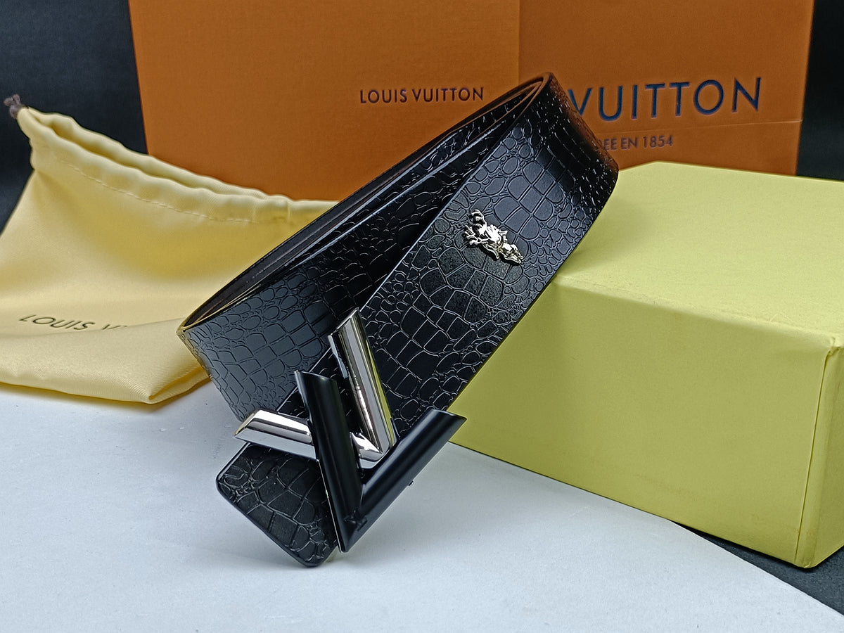 3 Colors printed letter leather belt - Image 7