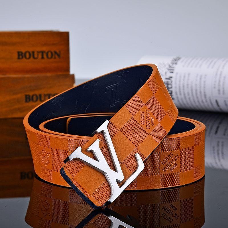 3 Colors New Letter Brown Leather Belt - Image 5