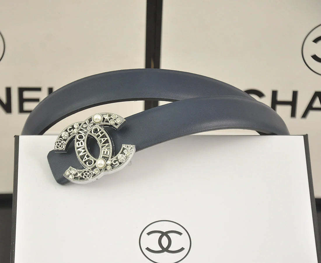 6 color rhinestone pearl letter belt - Image 6