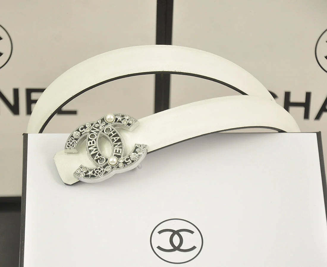 6 color rhinestone pearl letter belt - Image 2