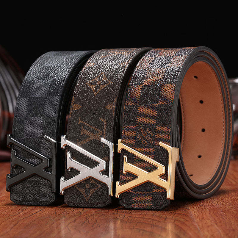3 Colors printed letter leather belt - Image 2