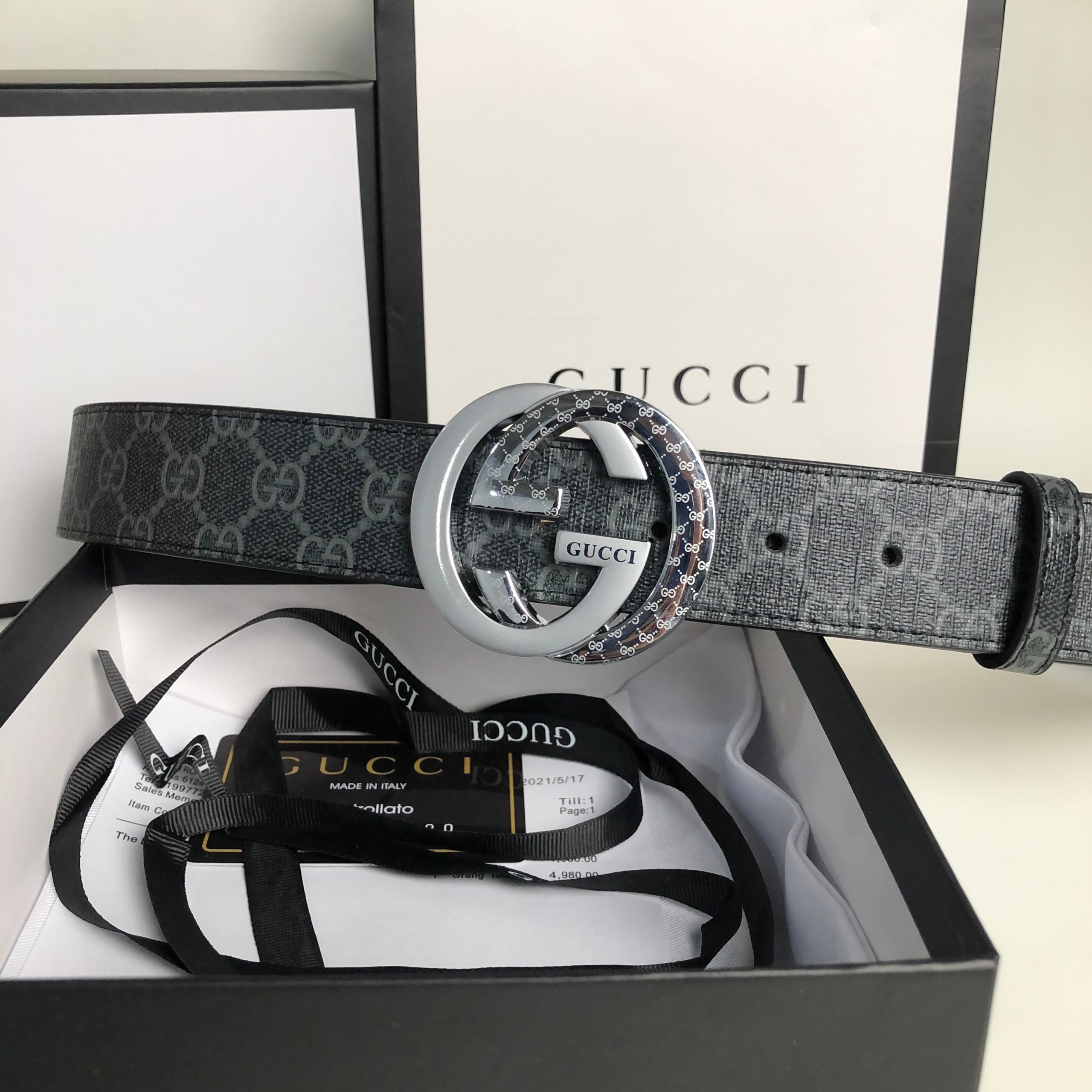3 Colors printed letter leather belt - Image 18