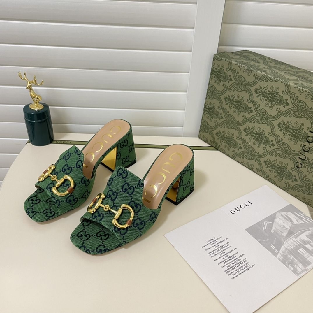 Vintage Horsebit High Heel Slippers - Image 5