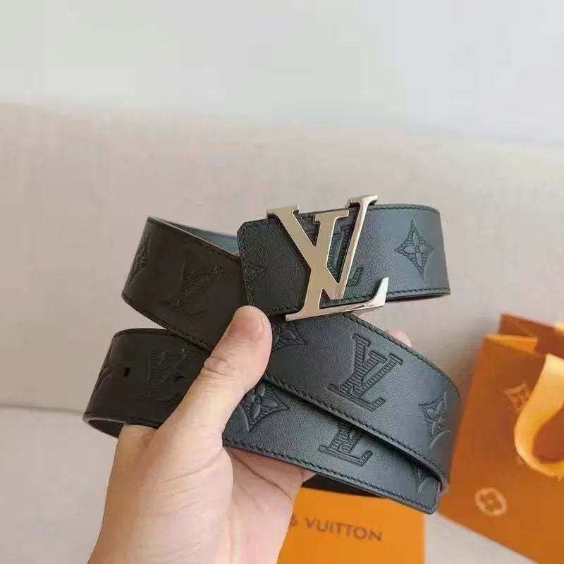 2 Colors printed letter leather belt - Image 2