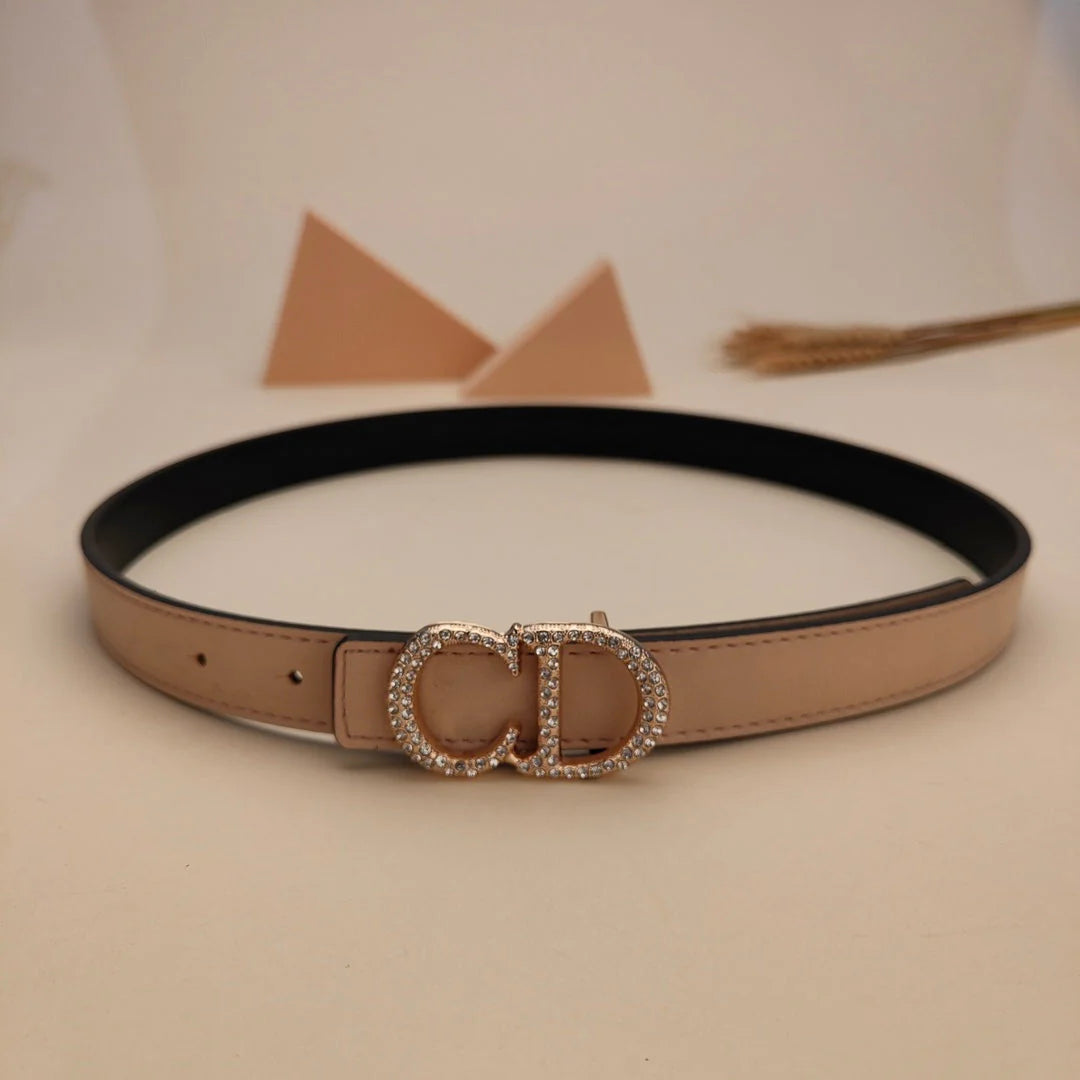 7 Colors Fashion Pearl Alphabet Ladies Leather Belt - Image 15
