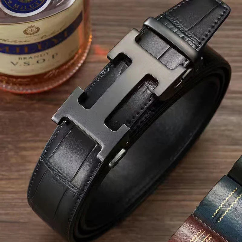 3 Colors Classic Alphabet Buckle Leather Belt - Image 9