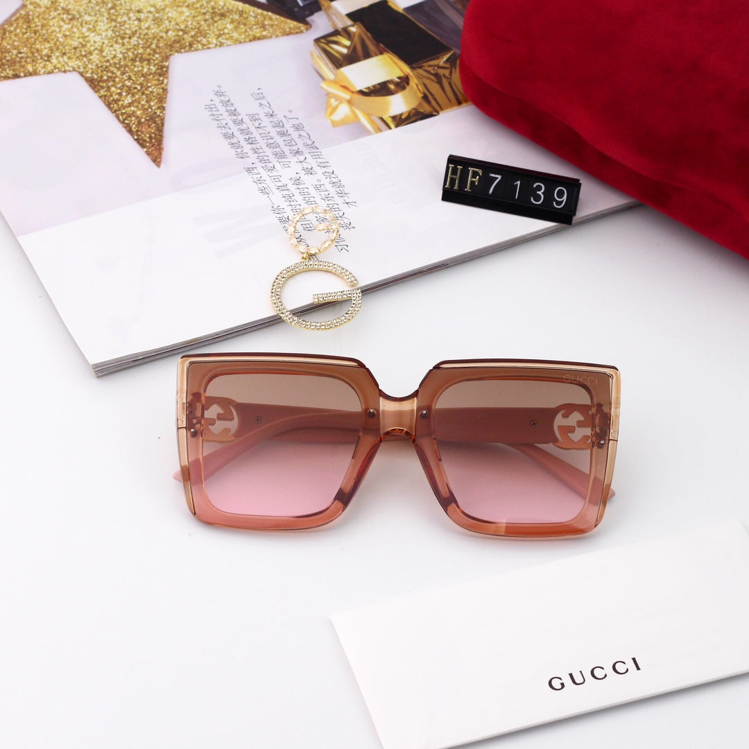 New Square Frame Environmentally Friendly PC Sunglasses 7139 - Image 9