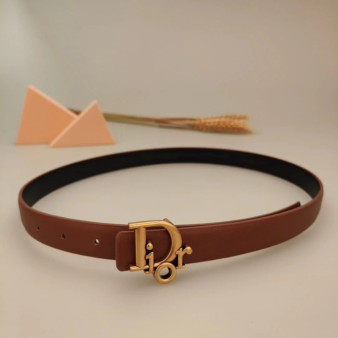 7 Colors Classic Alphabet Buckle Ladies Leather Belt - Image 14