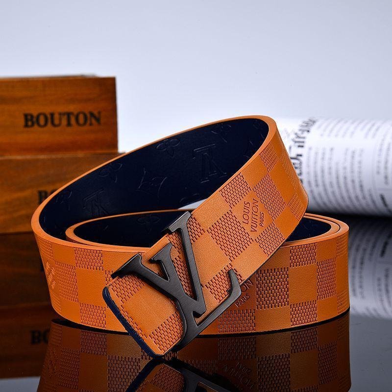 3 Colors New Letter Brown Leather Belt - Image 6
