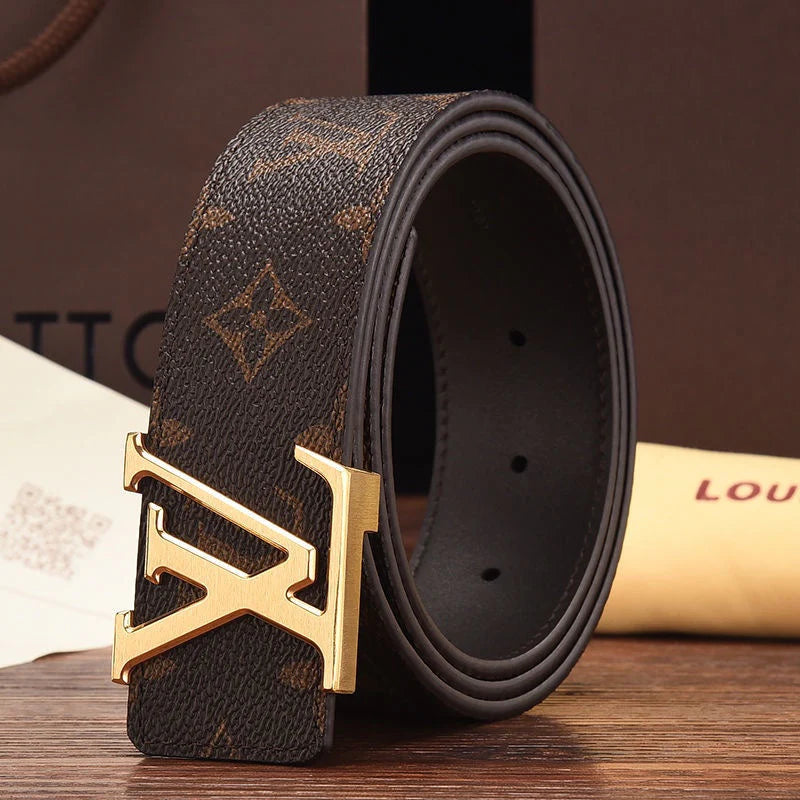 3 Colors printed letter leather belt - Image 8