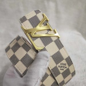 3 Colors  Striped Letter Leather Belt