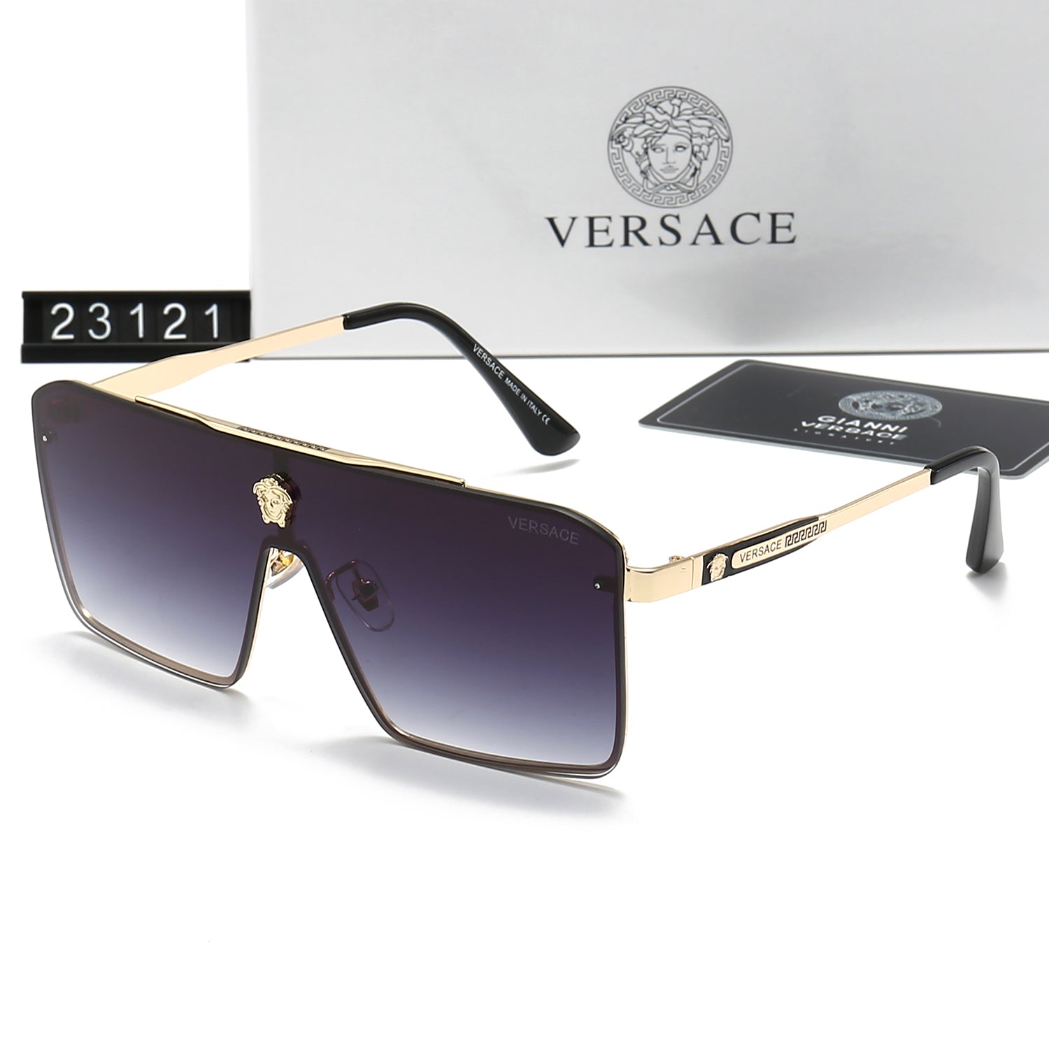 Retro Metal Letter Sunglasses 23121 - Image 5