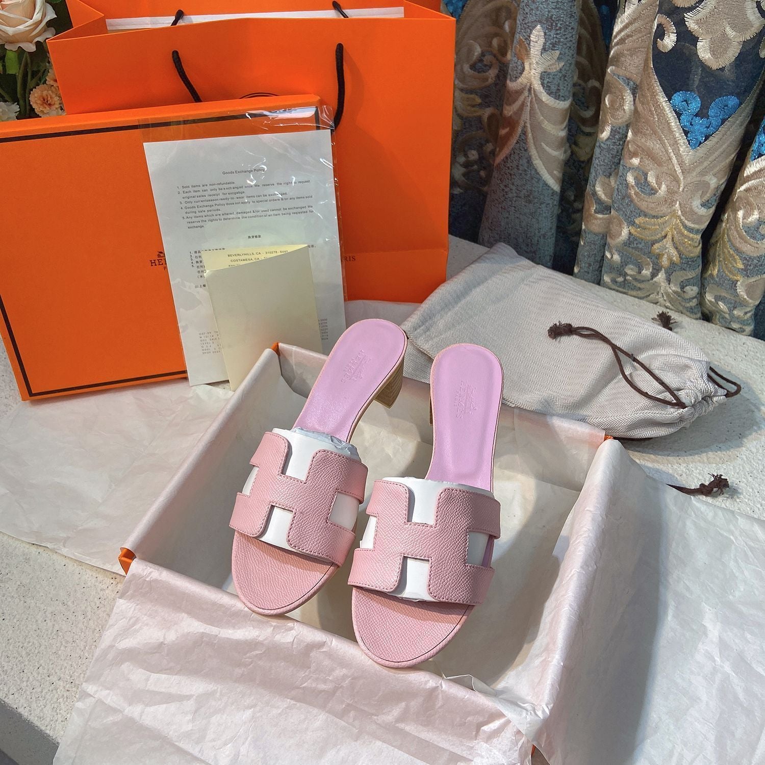 Classic H Heel Sandals - Image 4