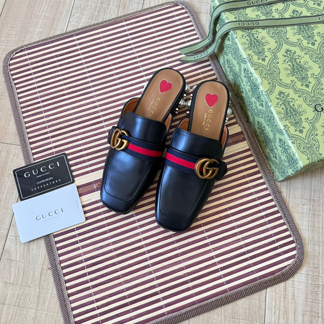 Retro Leather Half-Covered Loafers - Image 7