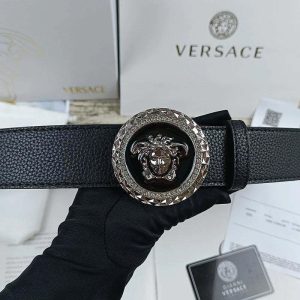 4 Colors  lion head double-sided lychee pattern belt