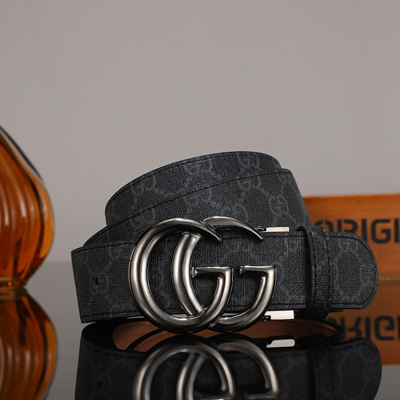 3 Colors printed letter leather belt - Image 8