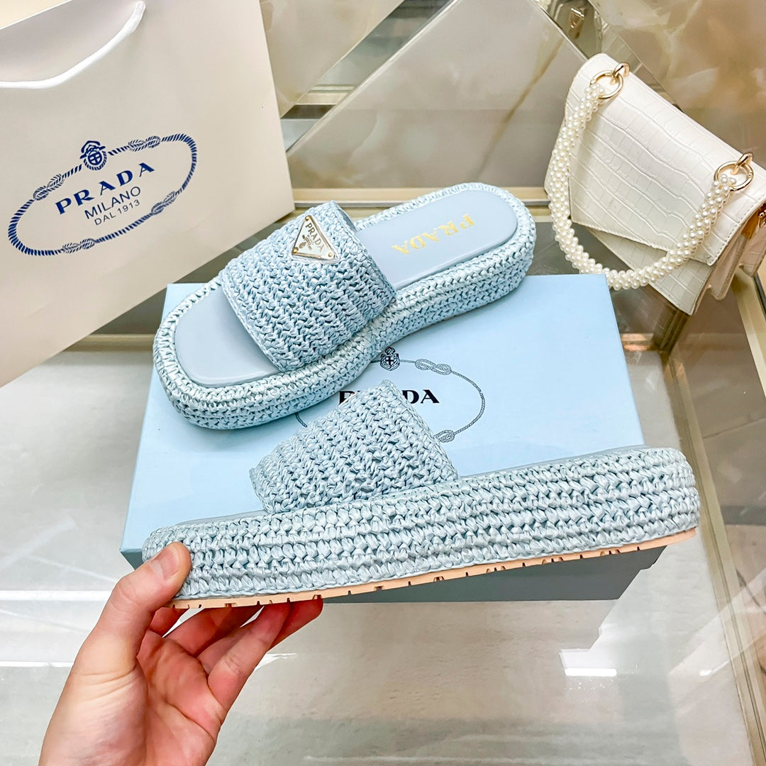 Woven Triangle Logo Slippers - Image 5