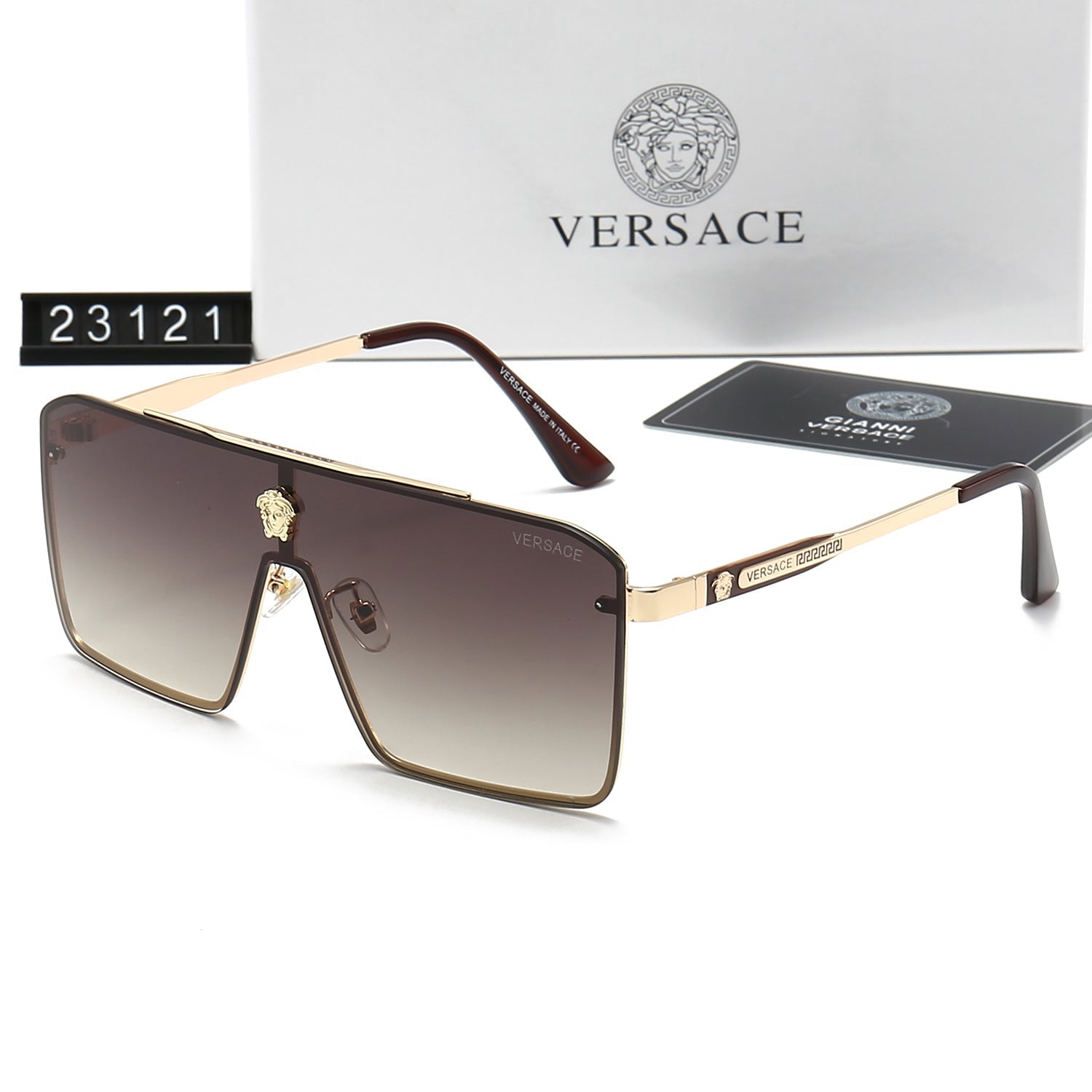 Retro Metal Letter Sunglasses 23121 - Image 8