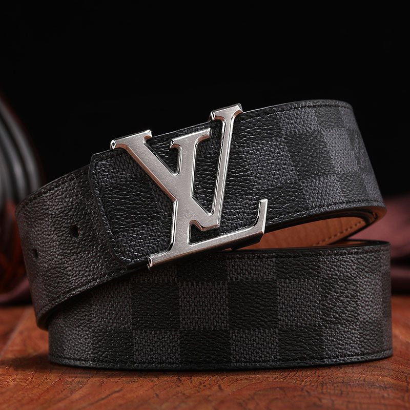 3 Colors printed letter leather belt - Image 6