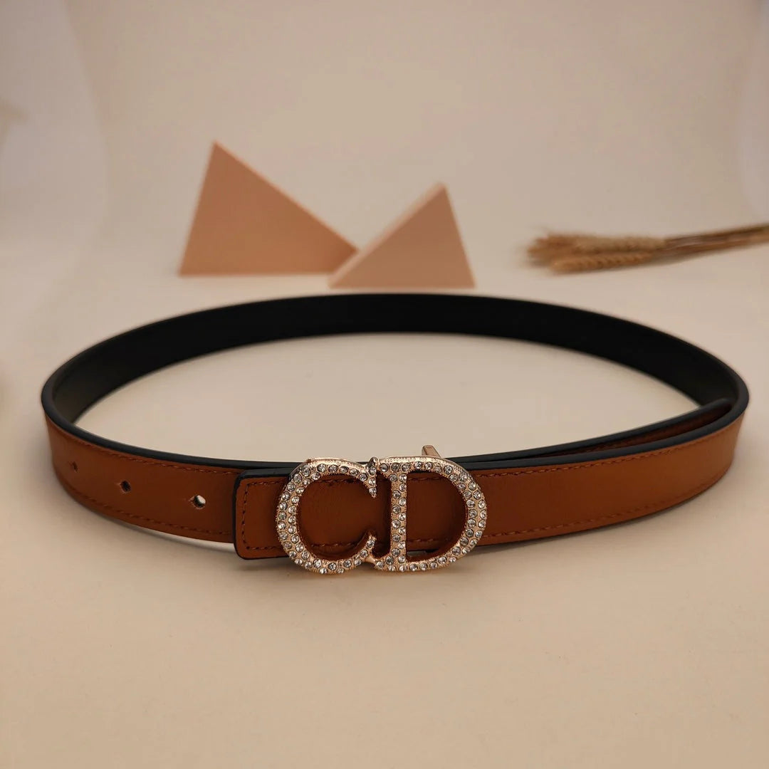 7 Colors Fashion Pearl Alphabet Ladies Leather Belt - Image 12