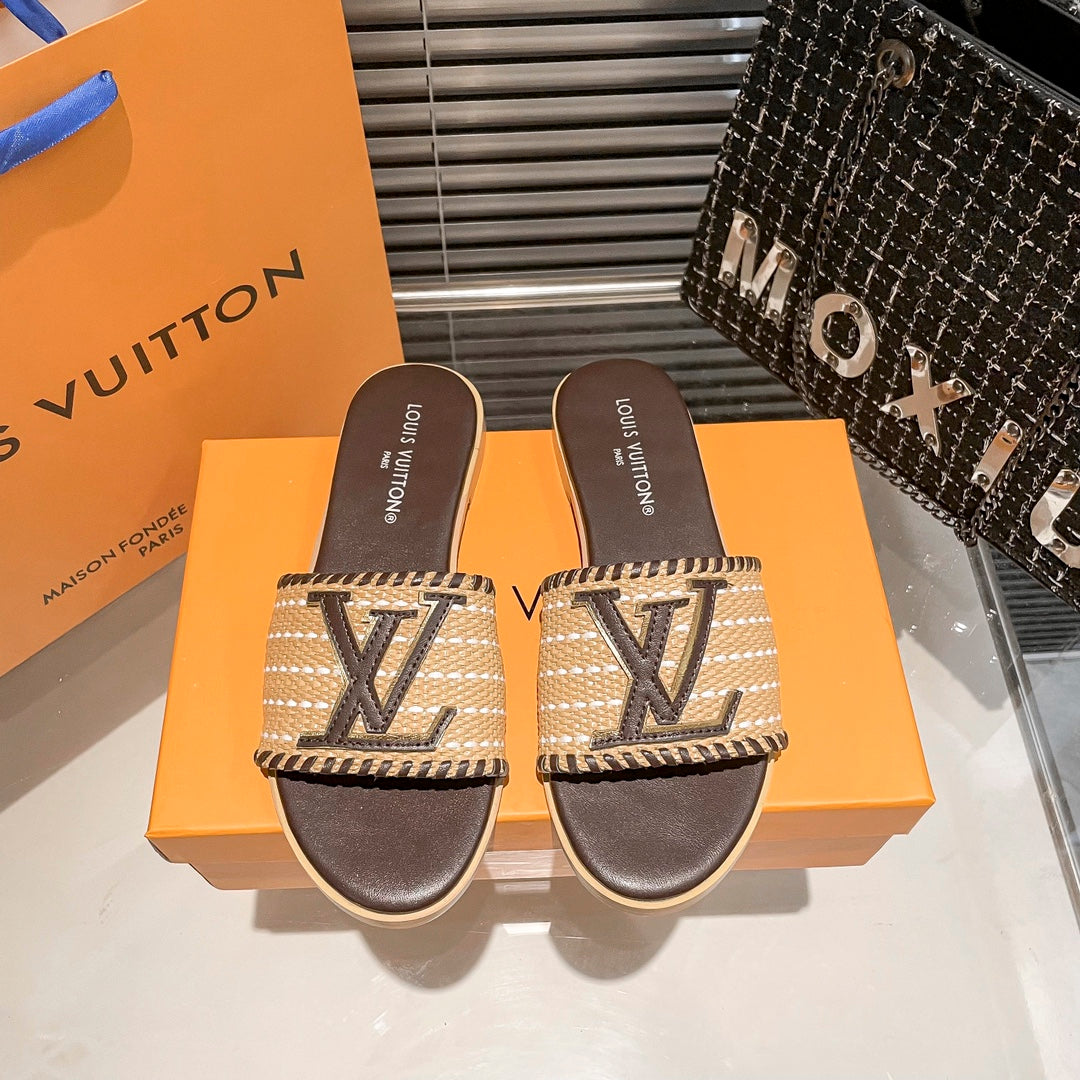 Woven Leather Flat Slippers - Image 5