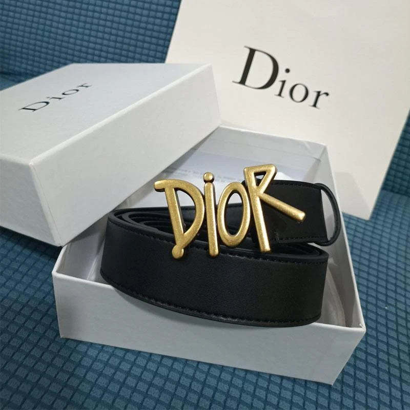 Four Character Black Leather Belt - Image 3